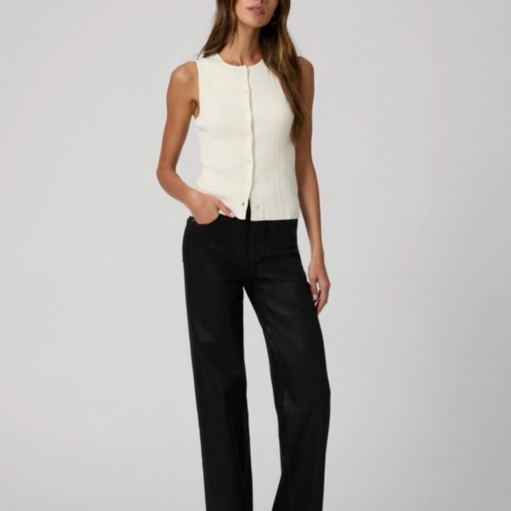 PAIGE Sasha style high-rise, wide-leg jean cut